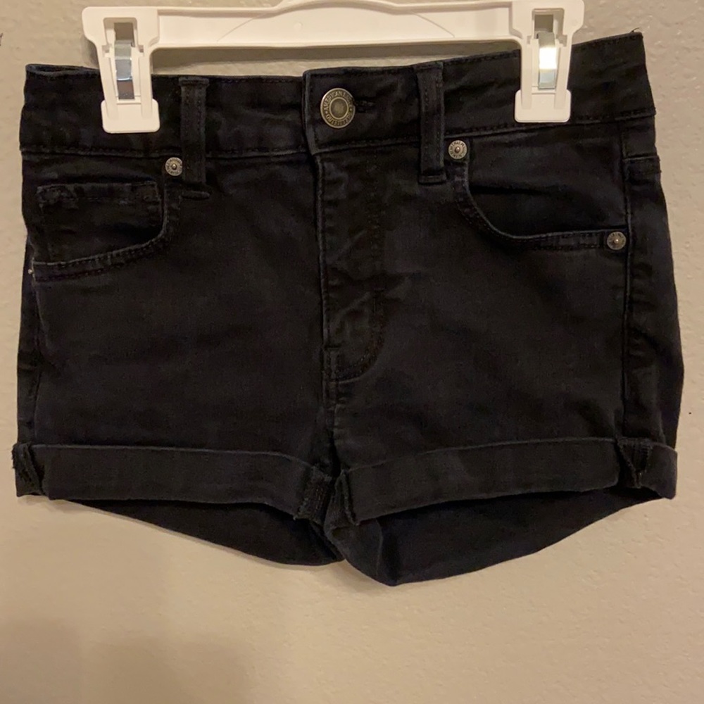 Black jean shorts